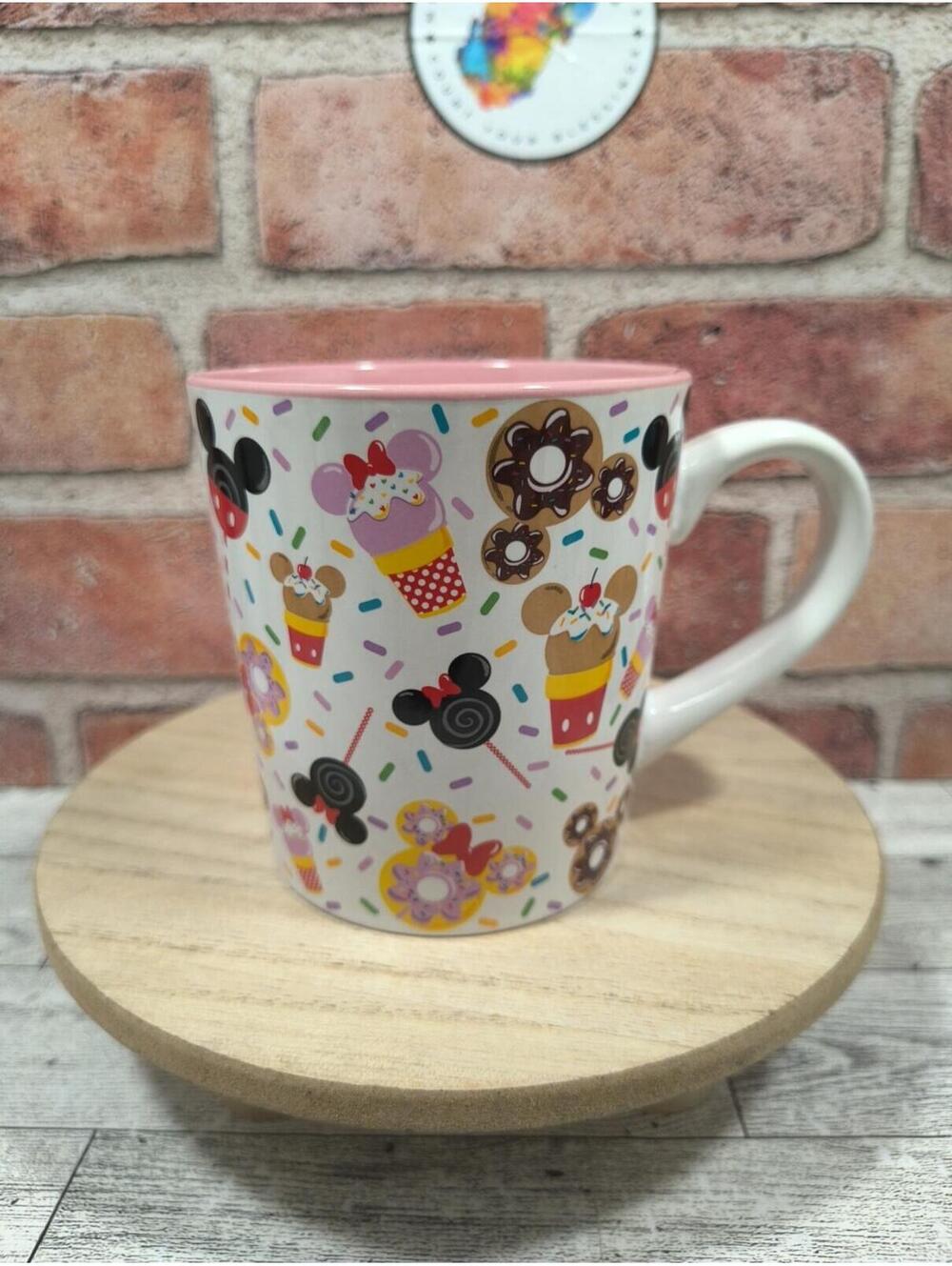 Disney Park Mickey Minnie Sweet Treats 14oz Coffee Mug Ceramic Cup NWT